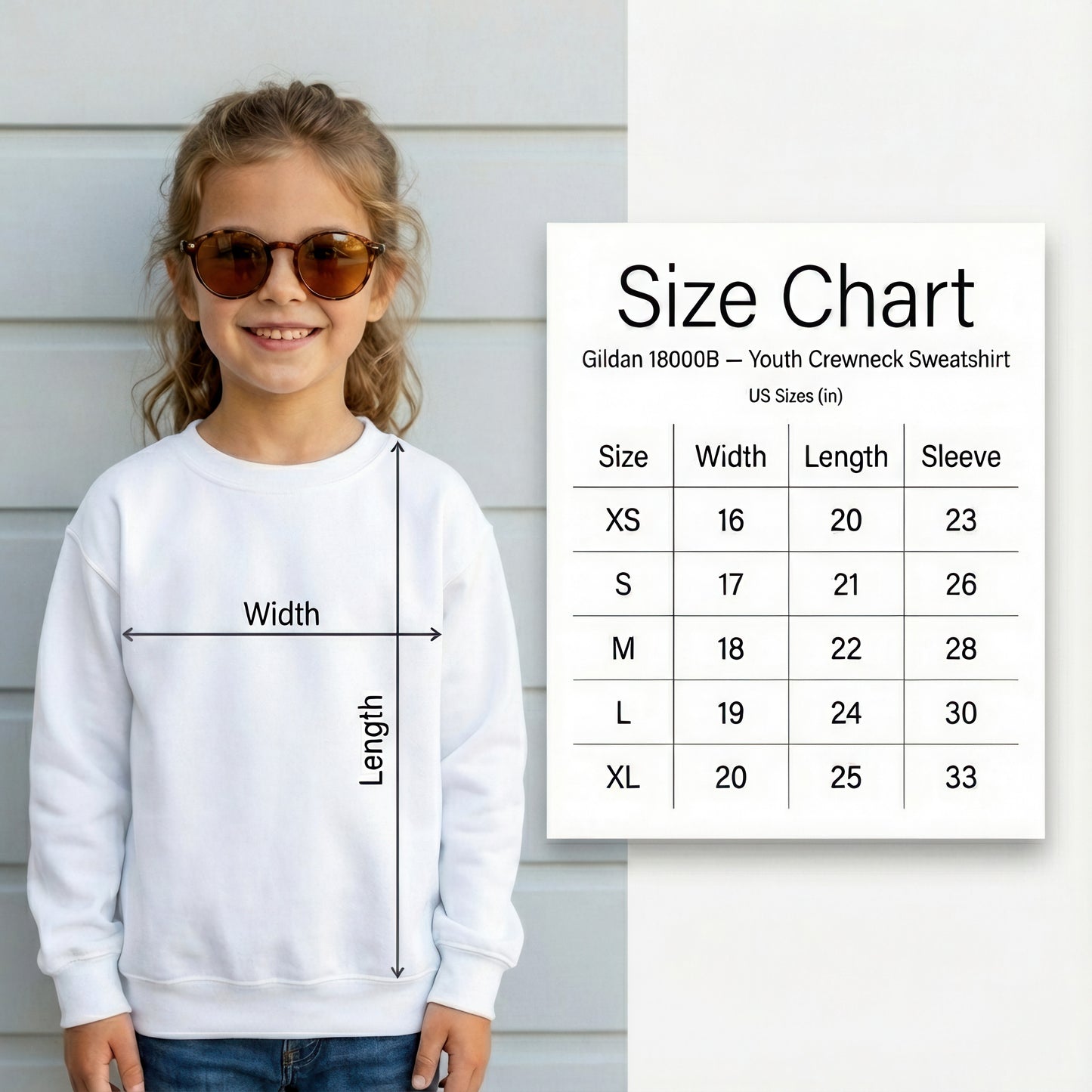 Kids Reindeer Appliqué Sweatshirt – Festive Holiday Crewneck (XS–XL)