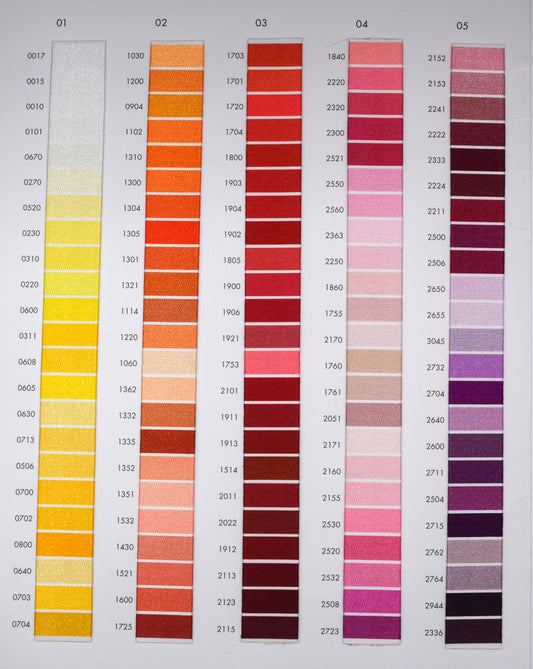 Thread Color Samples Page 1